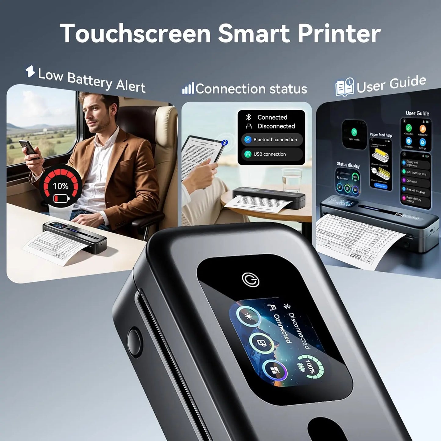Upgraded Touchscreen Portable Printer